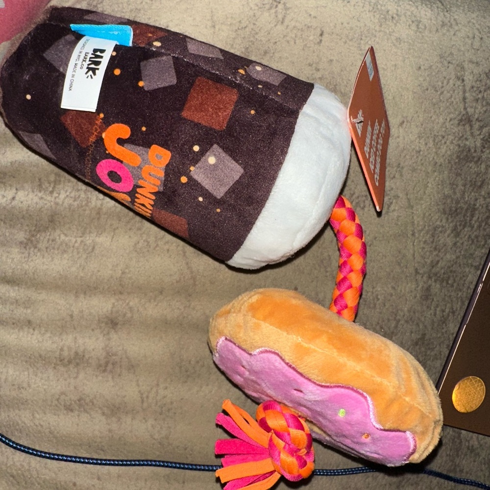 Bark Dunkin Donuts dog toy nwts